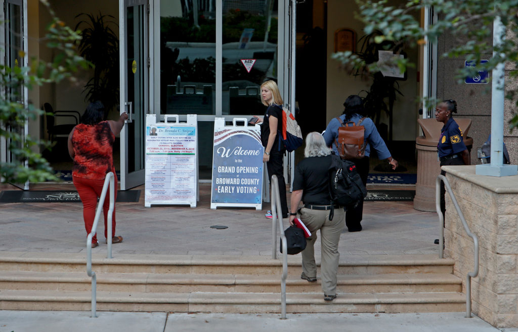 Early voting at Nova Southeastern University, as seen in October 2018. (Susan Stocker—Sun Sentinel/Tribune News Service/Getty Images)