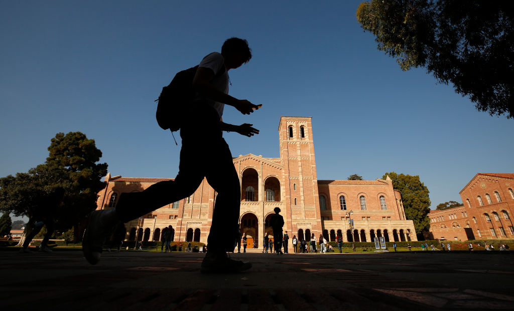 Royce Hall on the campus of the University of California, Los Angeles (UCLA), as seen in November 2021. (Al Seib—Los Angeles Times/Getty Images)