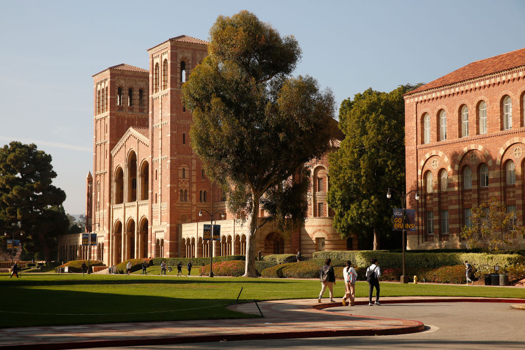 Royce Hall on the campus of the University of California, Los Angeles (UCLA), as seen in November 2021 in Los Angeles, CA. (Al Seib—Los Angeles Times/Getty Images).