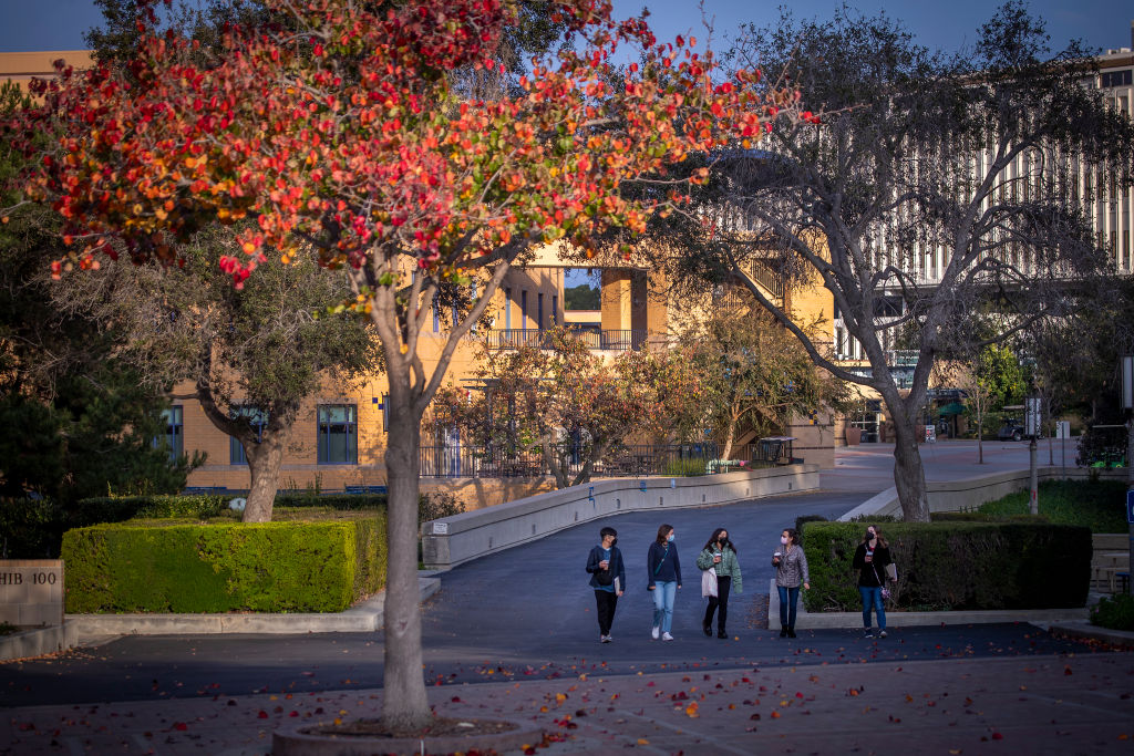 On campus at the University of California, Irvine, in January 2022. (Allen J. Schaben—Los Angeles Times/Getty Images)