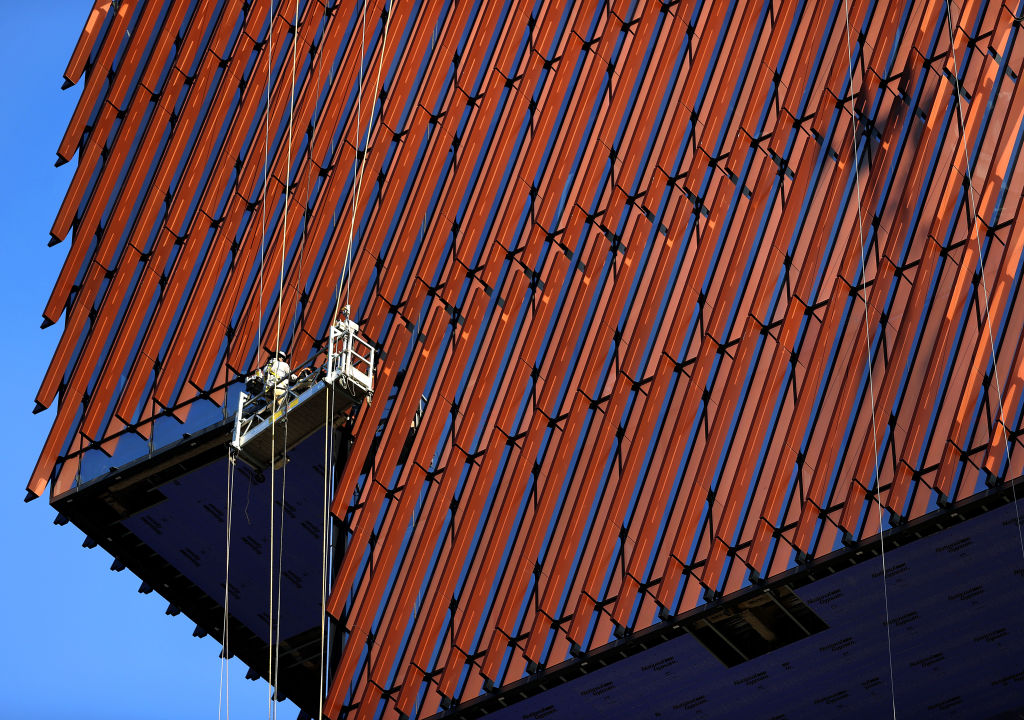 Boston University's Center for Computing & Data Sciences building, as seen in March 2022. (Photo by David L. Ryan—The Boston Globe/Getty Images)
