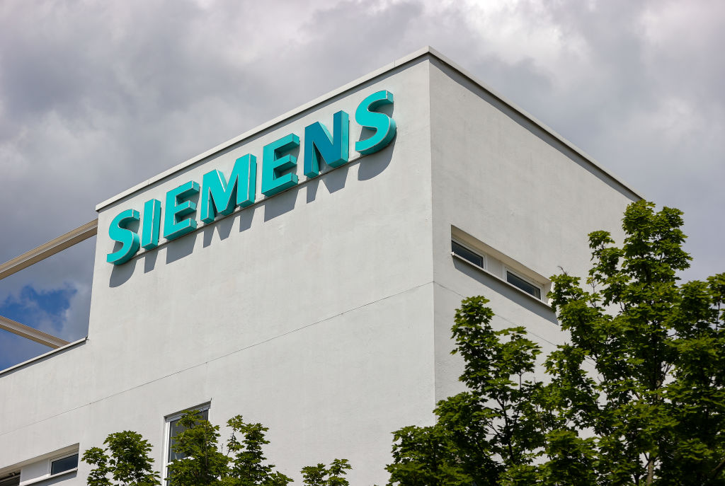The Siemens plant in Leipzig for low-voltage switchgear, as seen in June 2022. (Photo by Jan Woitas—dpa/Getty Images)