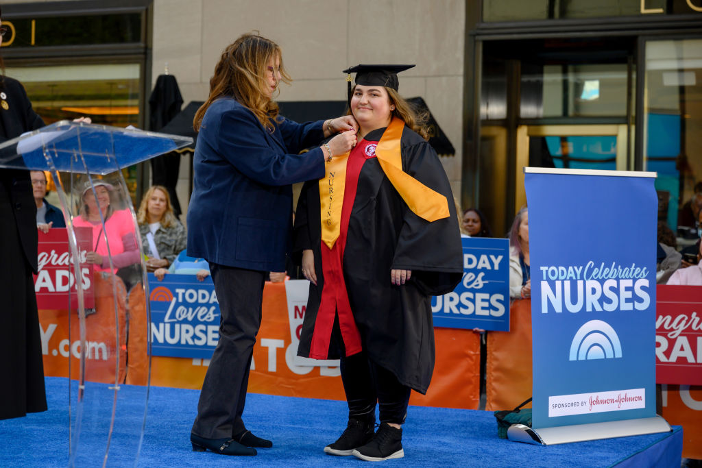 Nurses Day on the NBC Today Show plaza, as seen in May 2022. (Photo by: Nathan Congleton—NBC/Getty Images)