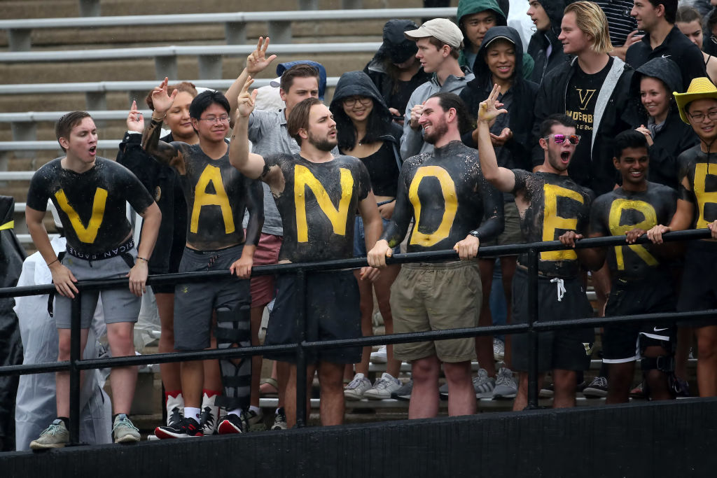 Vanderbilt students in September 2022 at FirstBank Stadium in Nashville. (Photo by Michael Wade—Icon Sportswire/Getty Images)