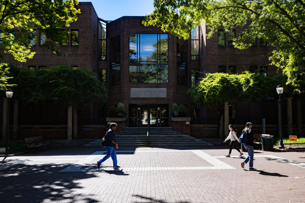 The Wharton School of the University of Pennsylvania in Philadelphia, Pennsylvania, as seen in September 2022. (Photographer: Hannah Beier—Bloomberg/Getty Images)