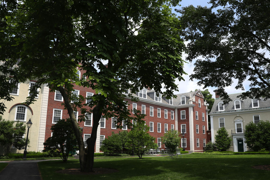 A view of the campus of Harvard Business School, as seen in July 2020 in Cambridge, Massachusetts. (Photo by Maddie Meyer/Getty Images)
