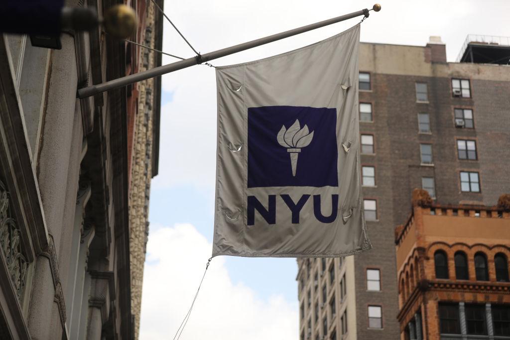 Outside the NYU Stern School of Business in Manhattan.
