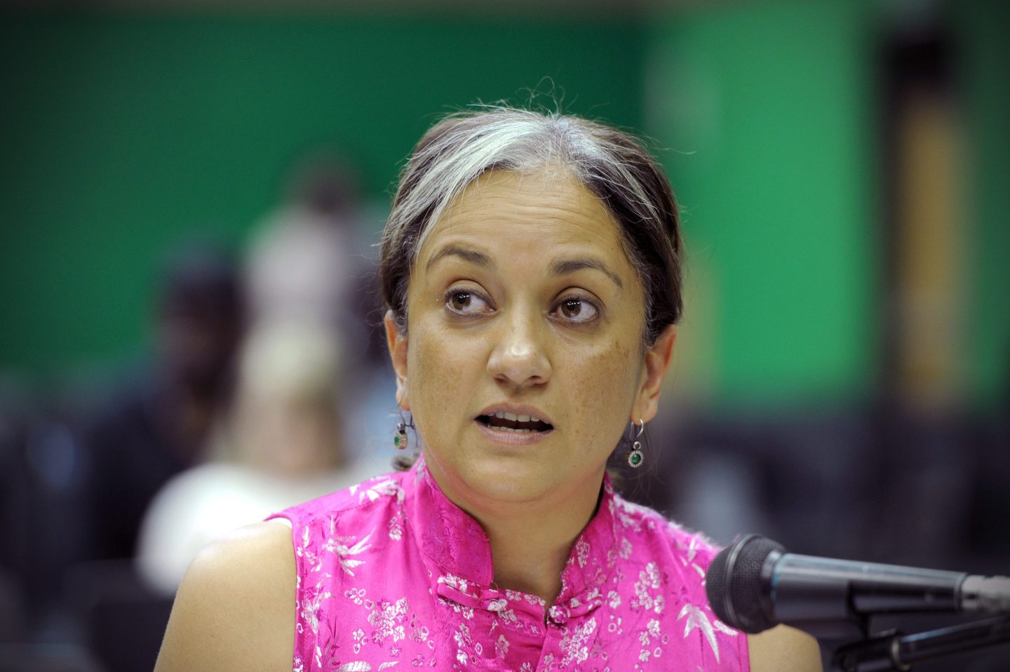South African journalist Ferial Haffajee, pictured in 2012.