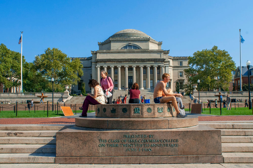 The esplanade of the Columbia University campus, as seen in August 2021. (Photo by: Sergi Reboredo—VW Pics/Universal Images Group/Getty Images)