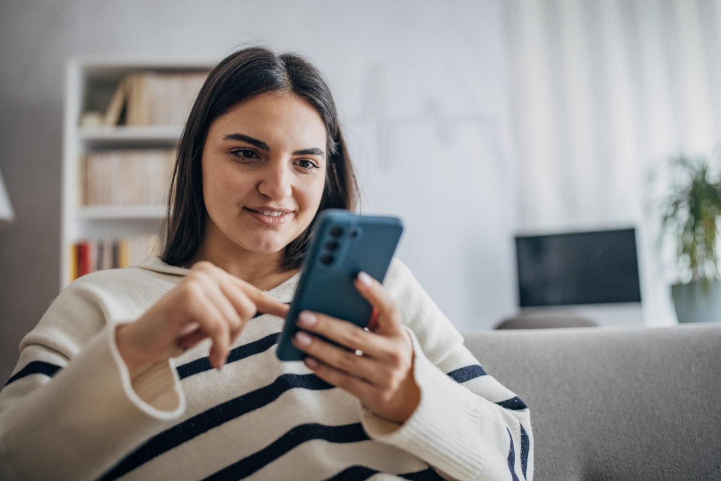 young woman using a cell phone