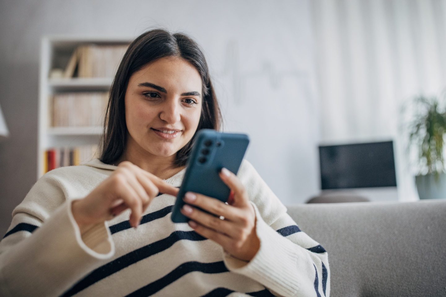 young woman using a cell phone