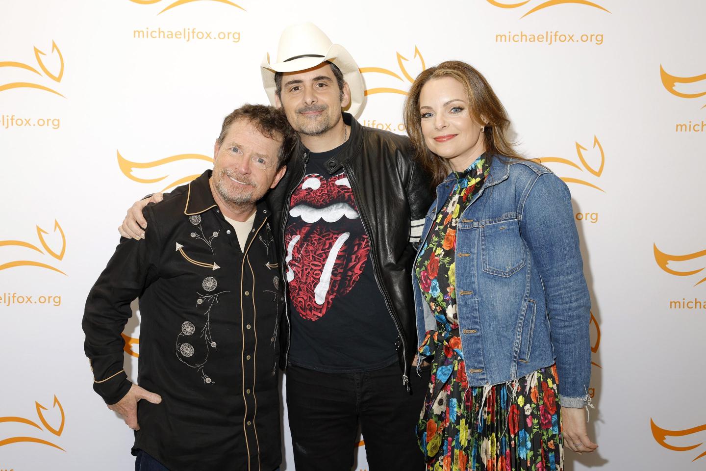 Actor Michael J Fox with Michael J. Fox, Brad Paisley and Kimberly Williams-Paisley