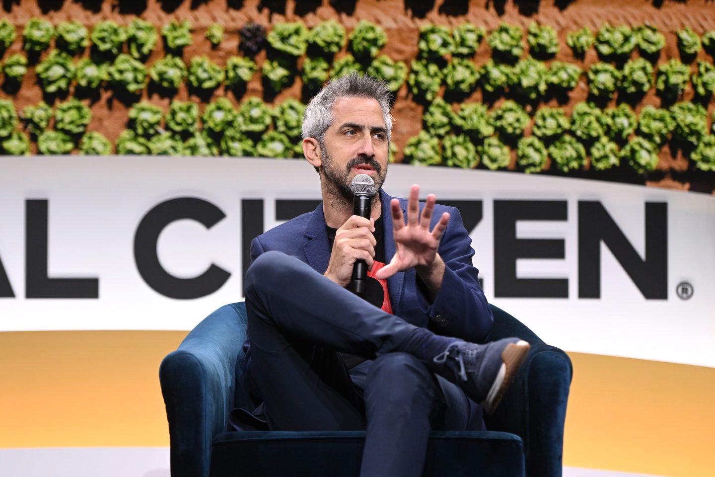 Nir Bar Dea speaks at the Global Citizen NOW Summit at The Glasshouse on April 28, 2023 in New York City.