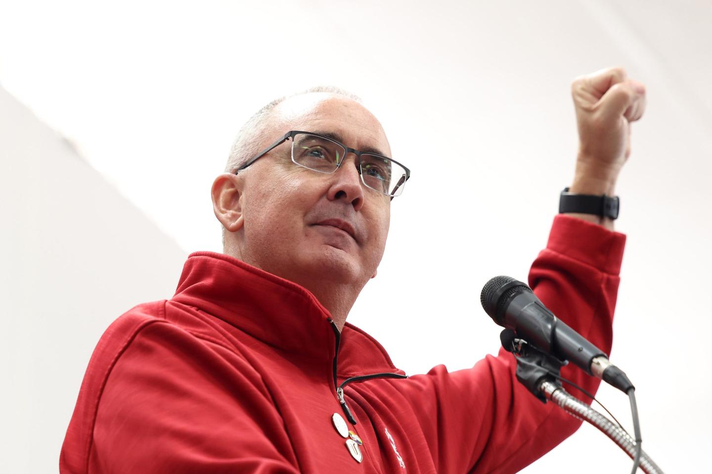 UAW’s Shawn Fain rips ‘the Musks of the world’ for taking advantage of workers ‘scraping to get by, paycheck by paycheck’