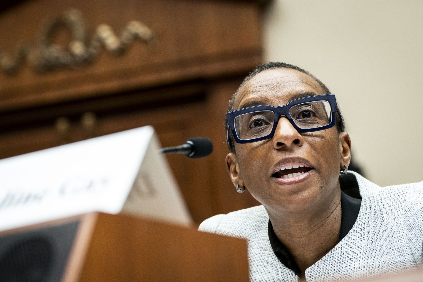 Claudine Gay, president of Harvard University, during a House Education and the Workforce Committee hearing in Washington, D.C. on  Dec. 5, 2023.
