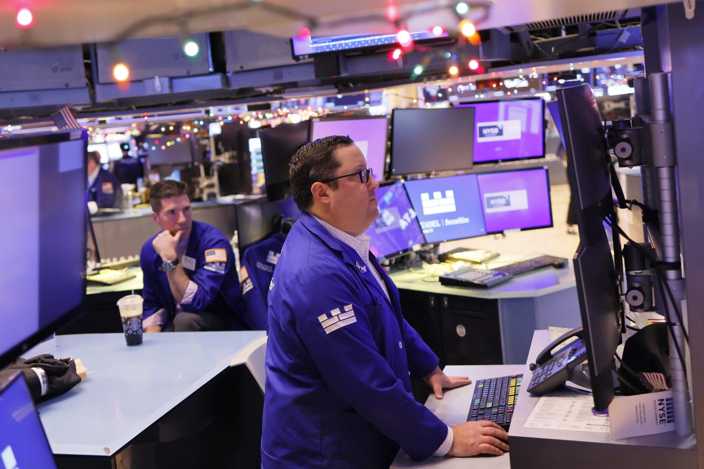 The Dow Jones hit a new record high. 