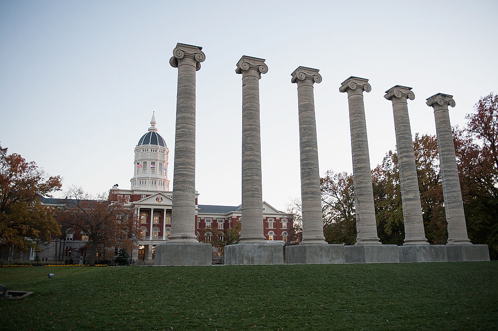 Academic Hall on the campus of University of Missouri - Columbia, as seen in November 2015 in Columbia, Missouri. (Photo by Michael B. Thomas/Getty Images)