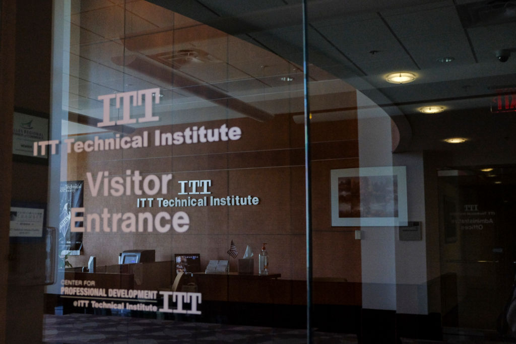 The Chantilly, Va., campus of ITT Technical Institute sits empty in September 2016. (Photo by Jahi Chikwendiu—The Washington Post/Getty Images)