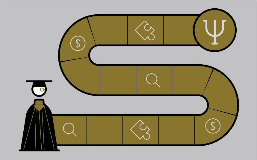 Artistic representation of a career path