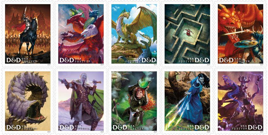 The U.S. Postal Service is getting into Dungeons & Dragons with a new stamp release in 2024