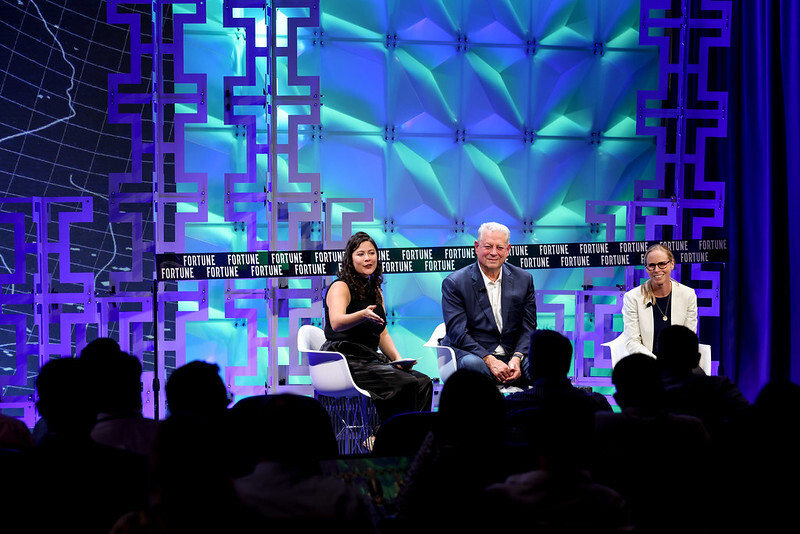 Jessica Mathews in conversation with Al Gore and Lila Preston of Generation Investment Management.