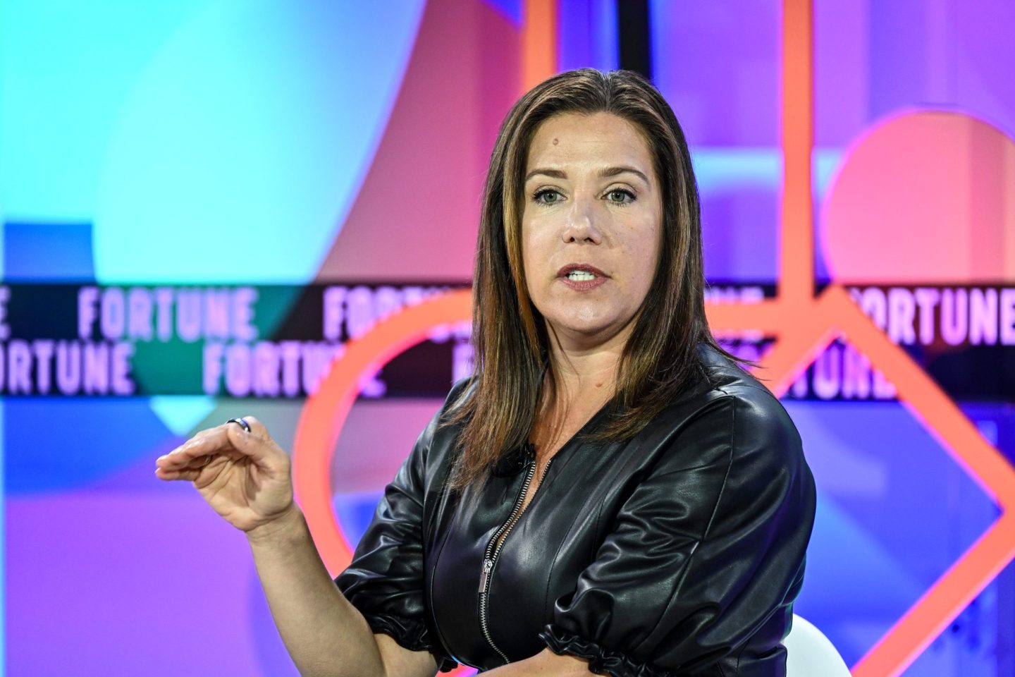 Best Buy CEO Corie Barry at Fortune Most Powerful Women conference in October 2023.