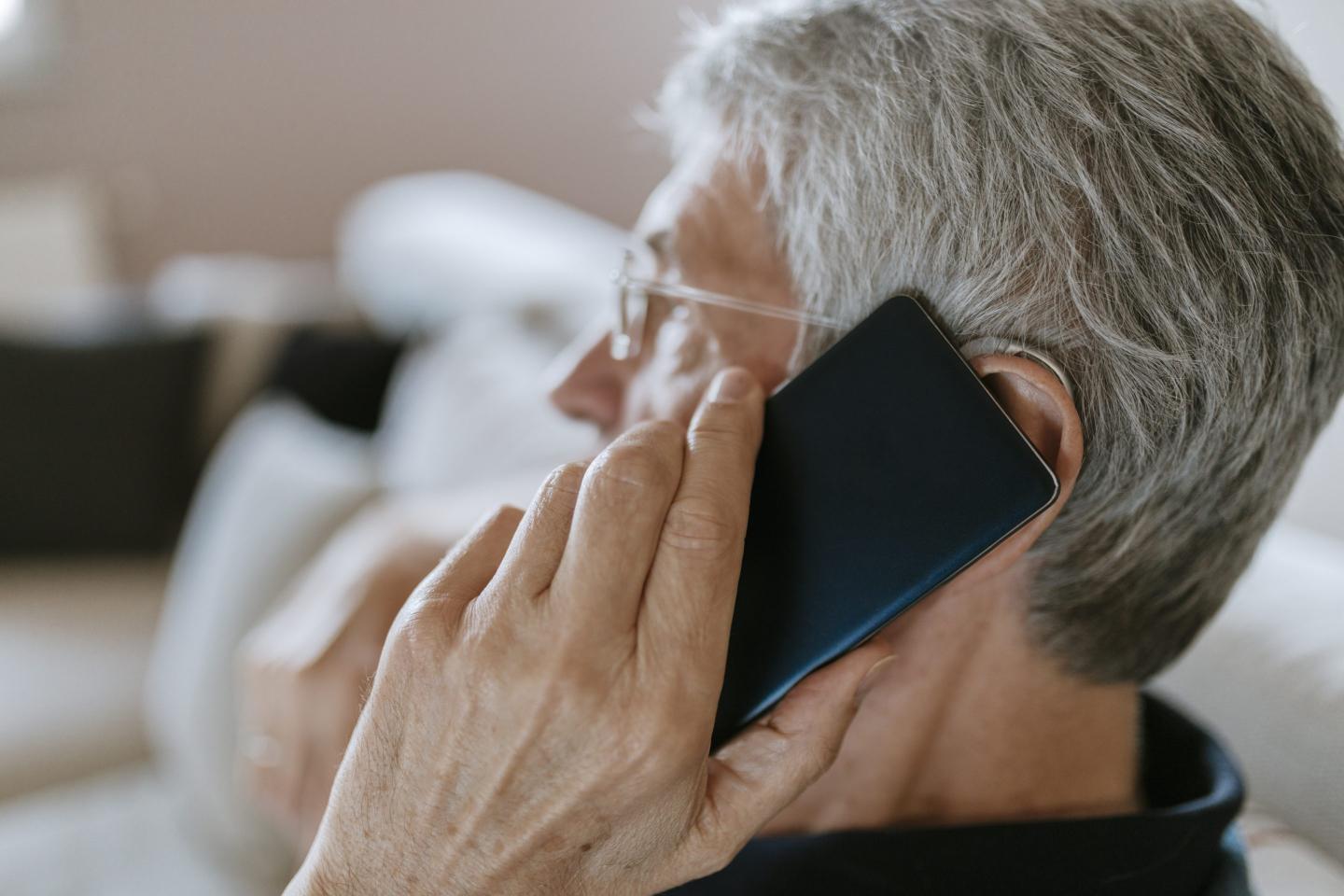 person on phone