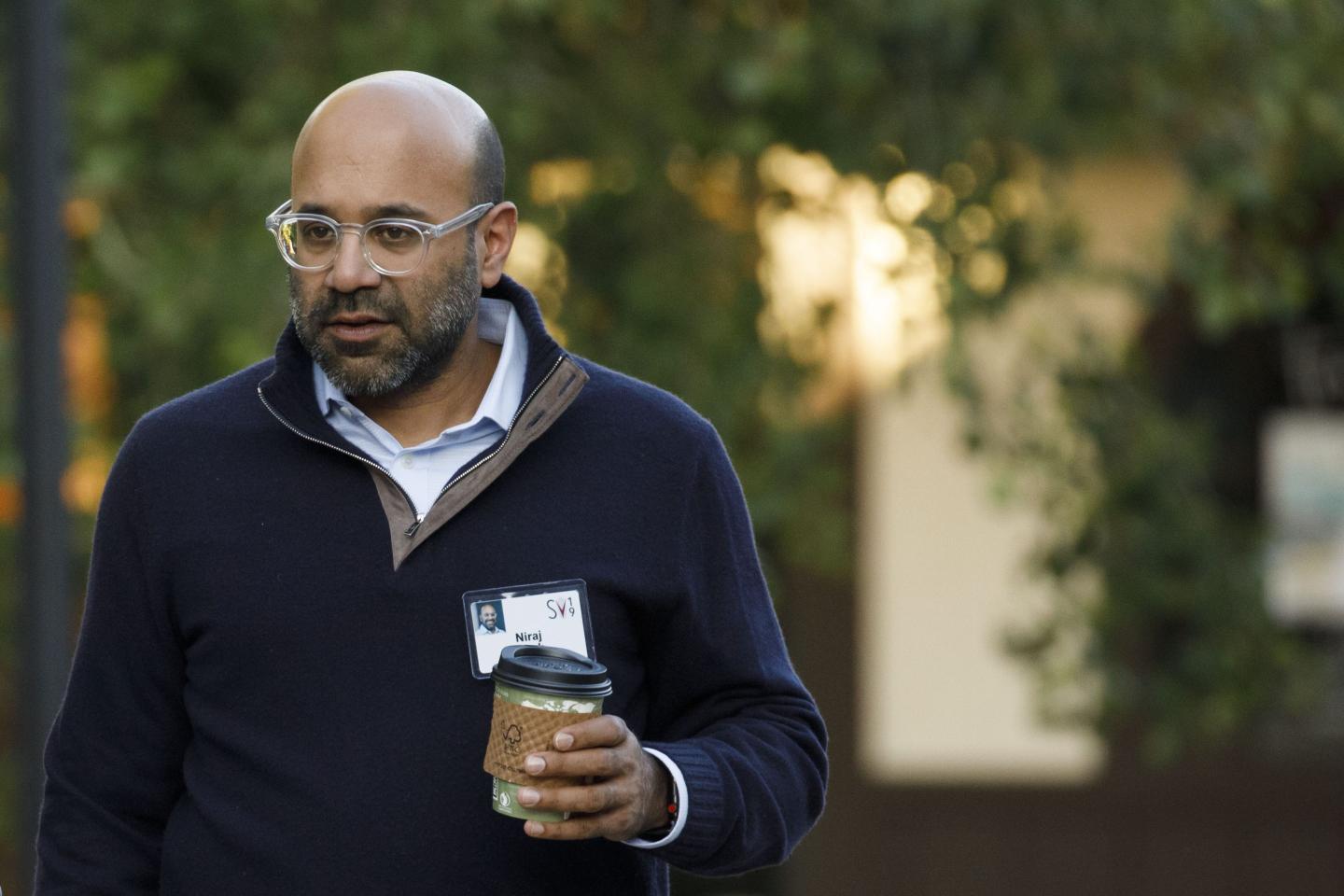 Niraj Shah, co-founder and chief executive officer of Wayfair Inc., arrives for the morning session of the Allen &amp; Co. Media and Technology Conference in Sun Valley, Idaho, U.S., on Friday, July 12, 2019. The 36th annual event gathers many of America's wealthiest and most powerful people in media, technology, and sports. Photographer: Patrick T. Fallon/Bloomberg via Getty Images