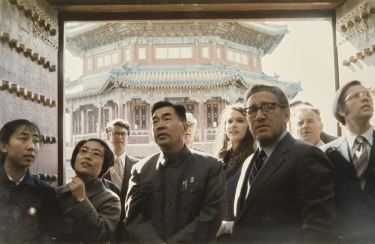 Henry Kissinger tours the Summer Palace in Beijing during his surprise visit to China in 1971.