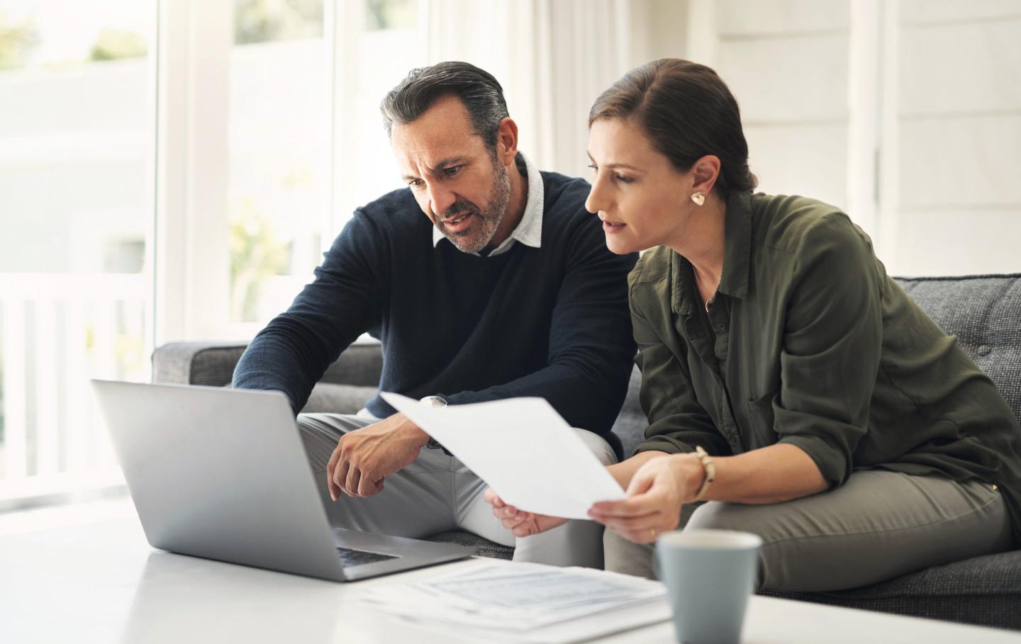 Business meeting, leader or accountant consulting worker, employee or team manager for tax, audit or financial budget. Planning, collaboration or teamwork for strategy, innovation or mortgage review