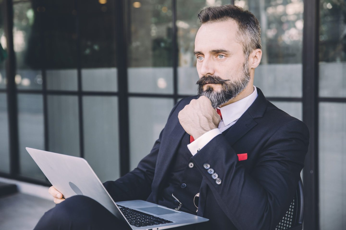 Man working remotely