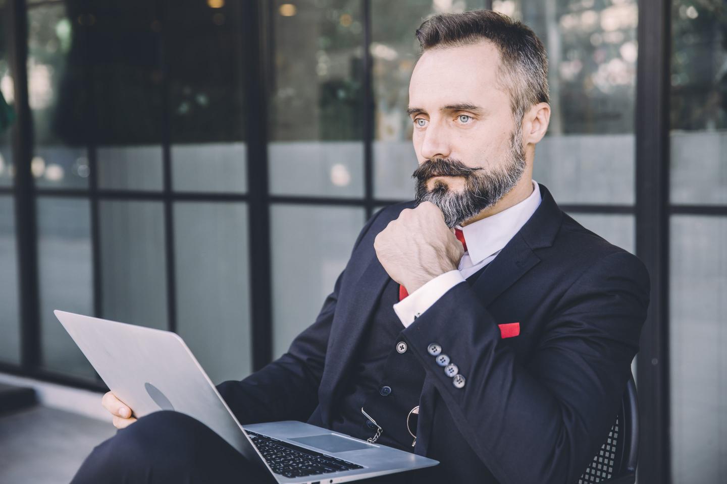 Man working remotely