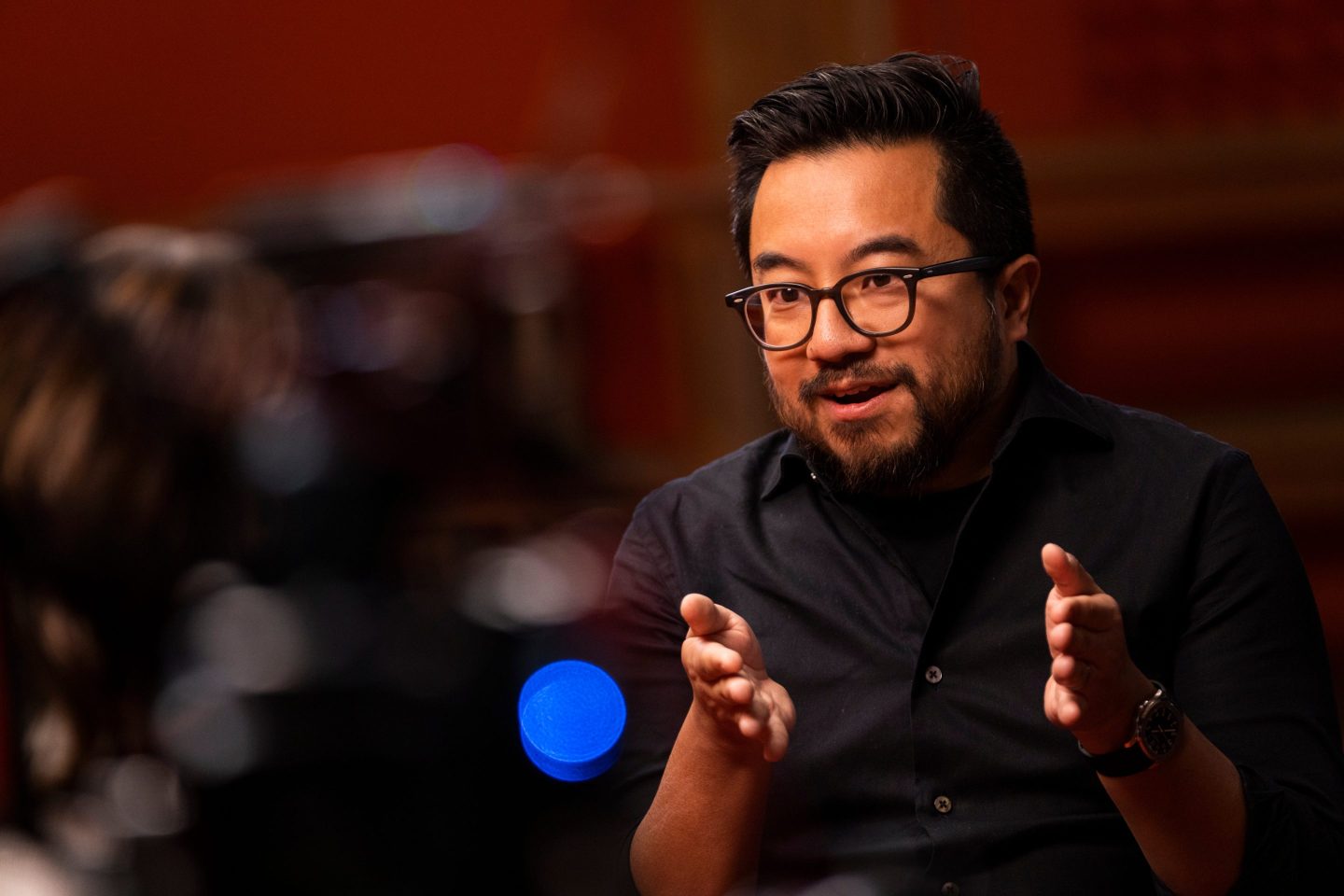 Garry Tan, president, chief executive officer and cofounder of Y Combinator, during an interview on an episode of "The Circuit" at Y Combinator offices.