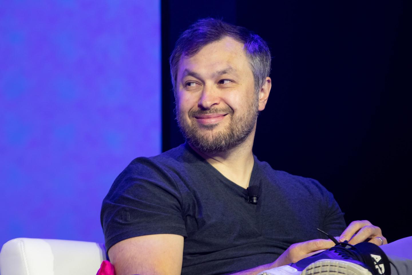 Anatoly Yakovenko, cofounder of Solana Labs, speaks on stage in Austin, Texas, in September.