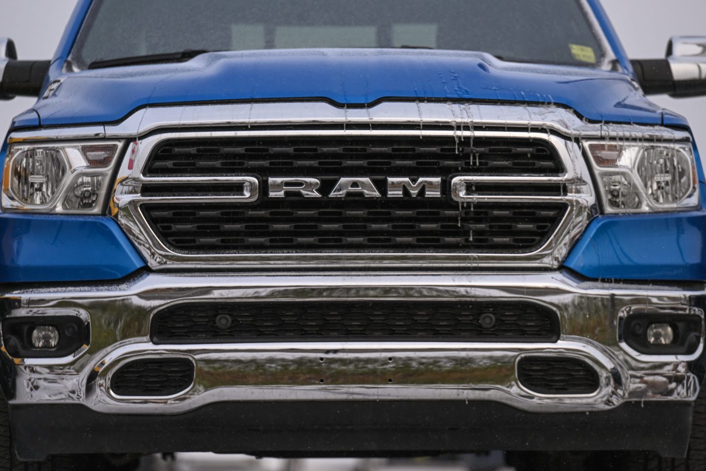 RAM logo on a RAM truck