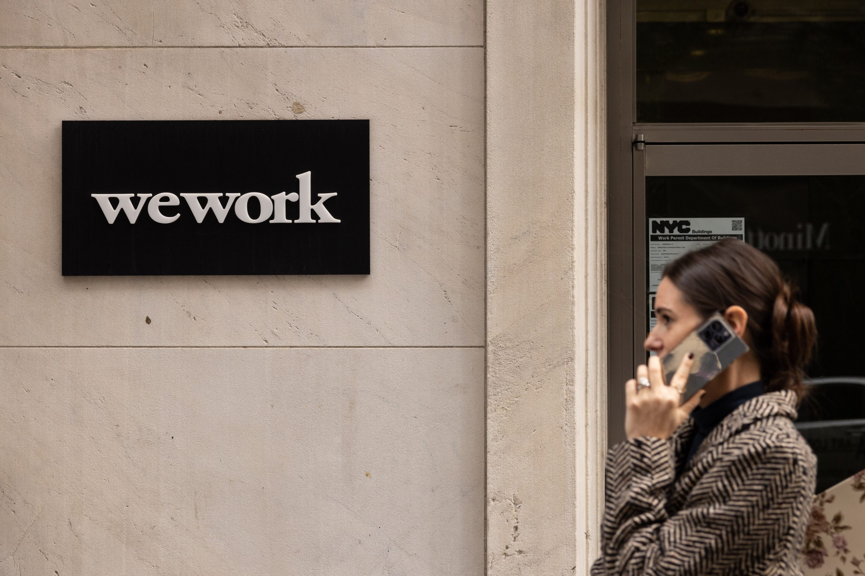 A WeWork co-working office space in New York, US, on Tuesday, Nov. 7, 2023.