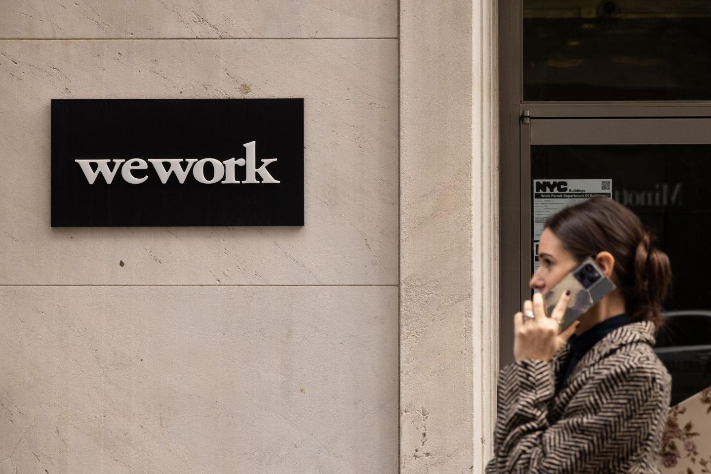 A WeWork co-working office space in New York, US, on Tuesday, Nov. 7, 2023.
