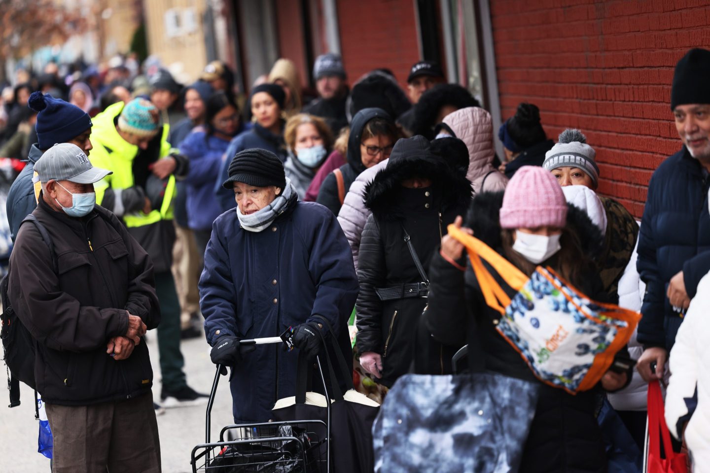 A turkey giveaway on Nov. 21 in Queens, New York, as millions of Americans face food insecurity.