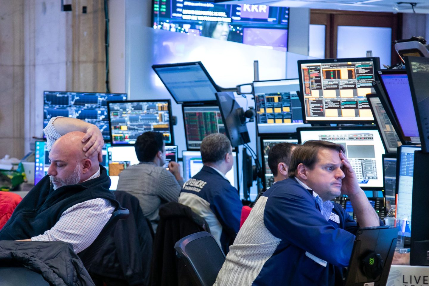 Traders on the floor of the New York Stock Exchange, Jan. 2, 2023.