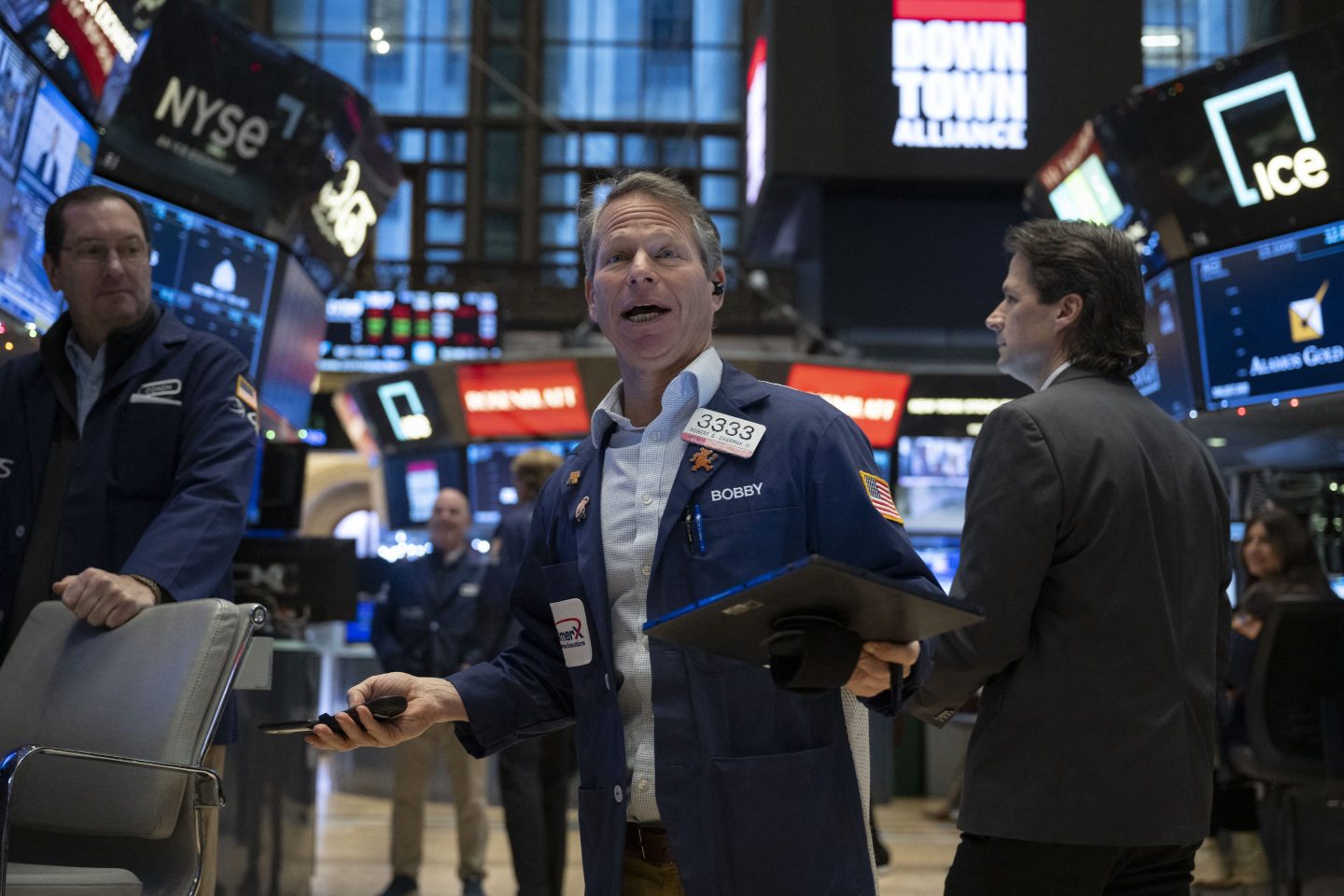 Traders at the New York Stock Exchange.