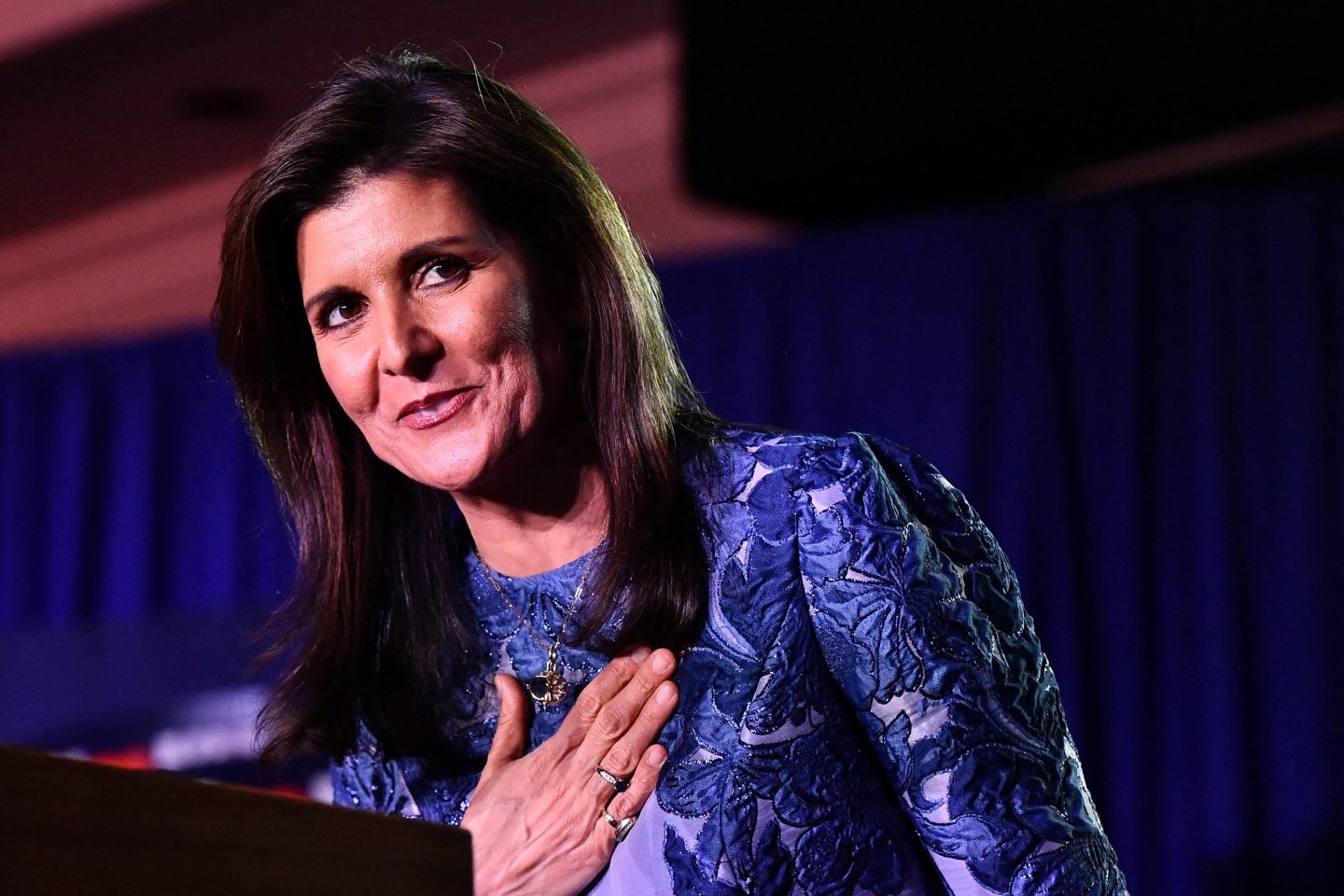 Republican presidential hopeful and former UN Ambassador Nikki Haley