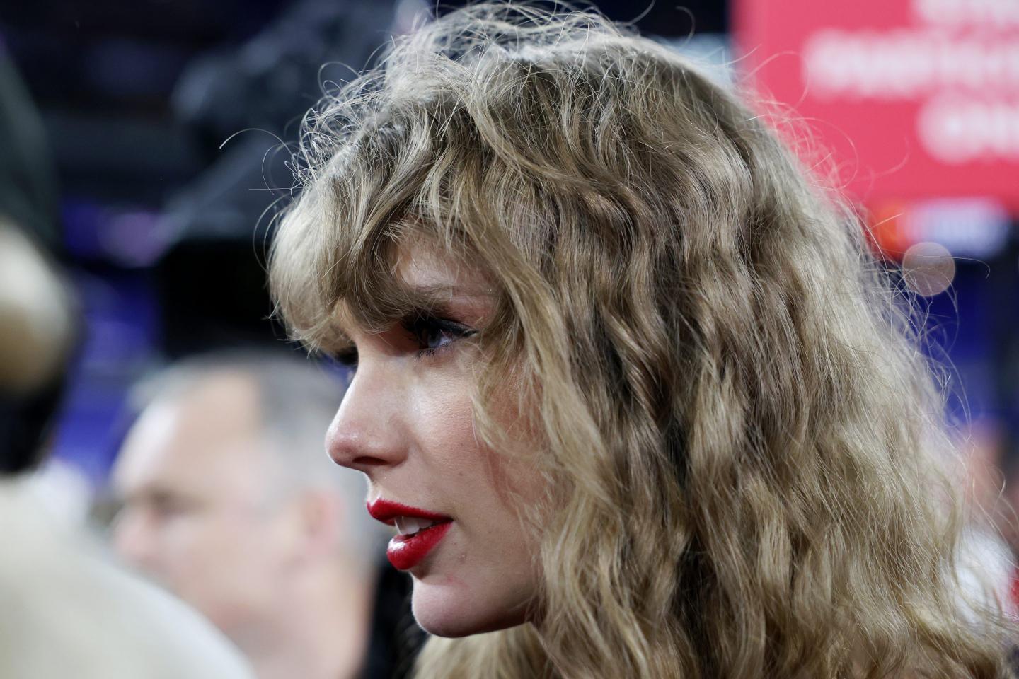 Taylor Swift close up portrait.