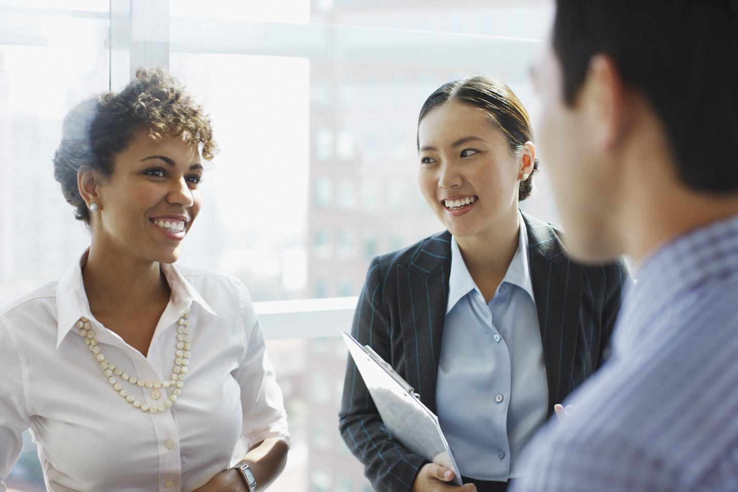 A young group of business people from diverse backgrounds