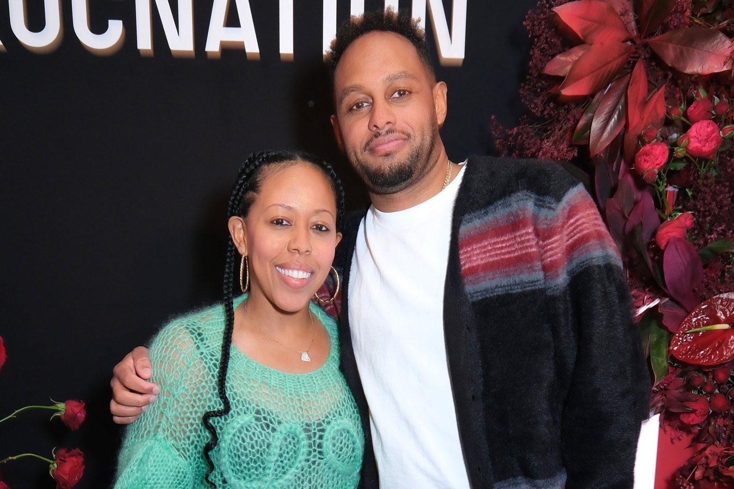 Shari Bryant (L) and Omar Grant of Roc Nation.