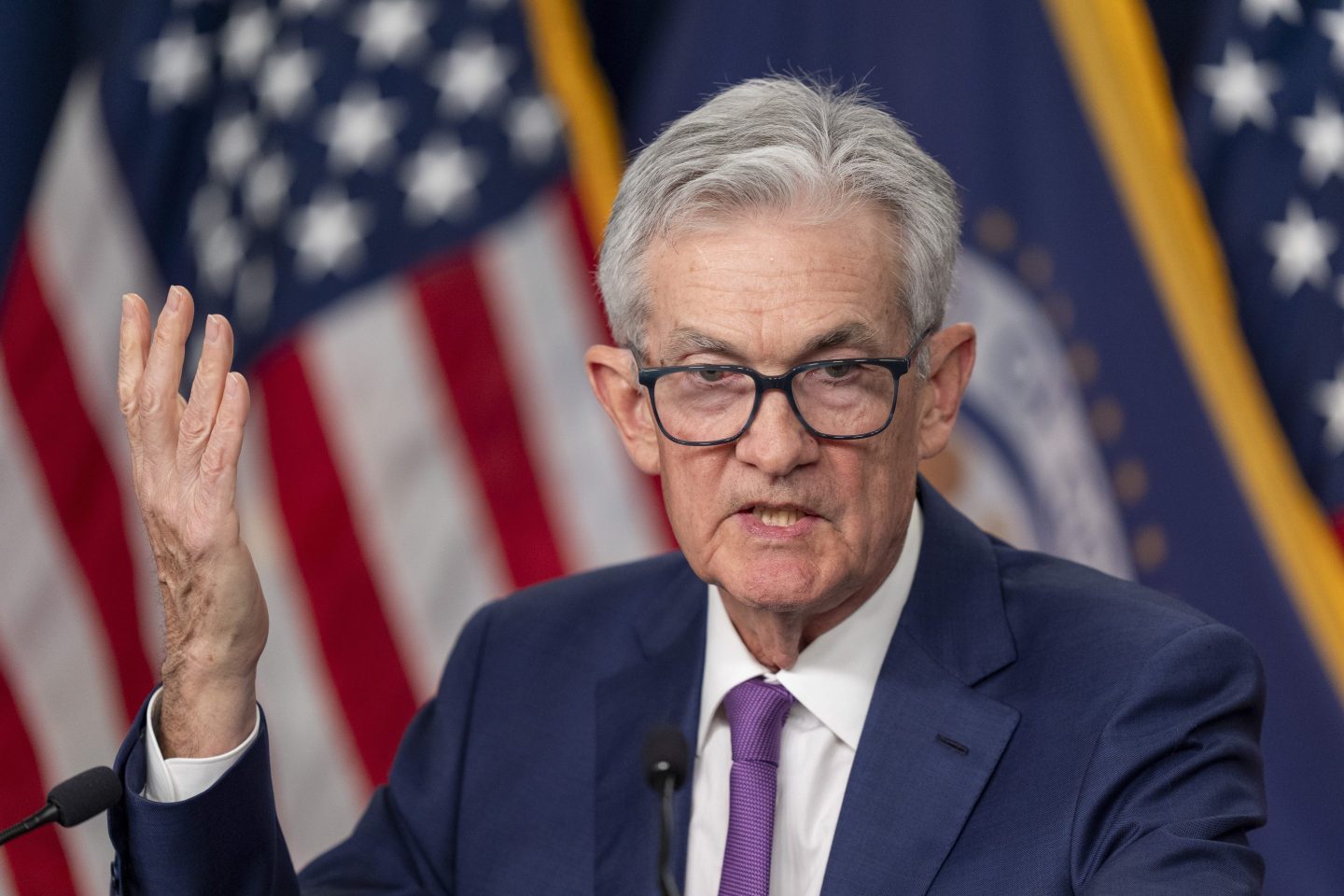 Federal Reserve Board Chair Jerome Powell speaks during a news conference about the Federal Reserve's monetary policy at the Federal Reserve, on Jan. 31, 2024, in Washington.