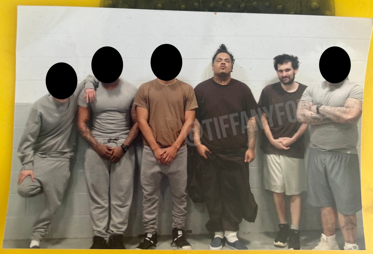 The picture was permitted as inmates are allowed to take photos around Christmas.