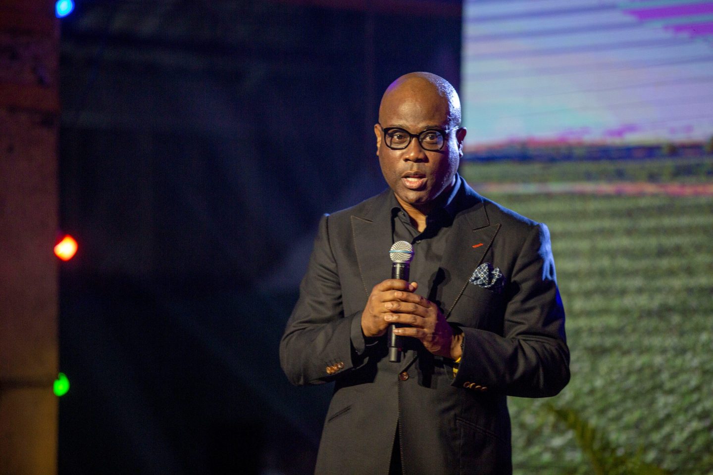 Herbert Onyewumbu Wigwe at Global Citizen Live in 2021 in Lagos, Nigeria.