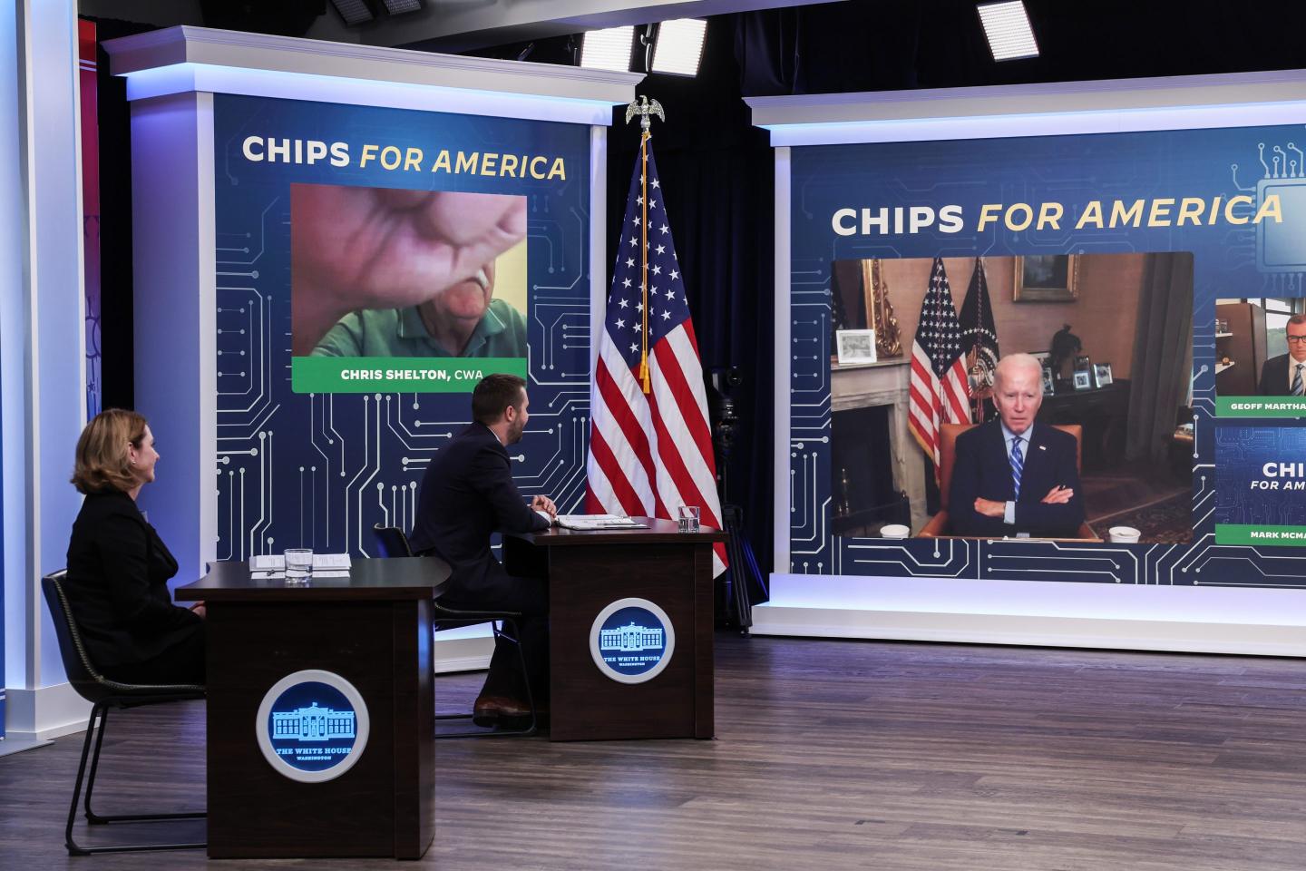 Biden discusses funding for semiconductor industry