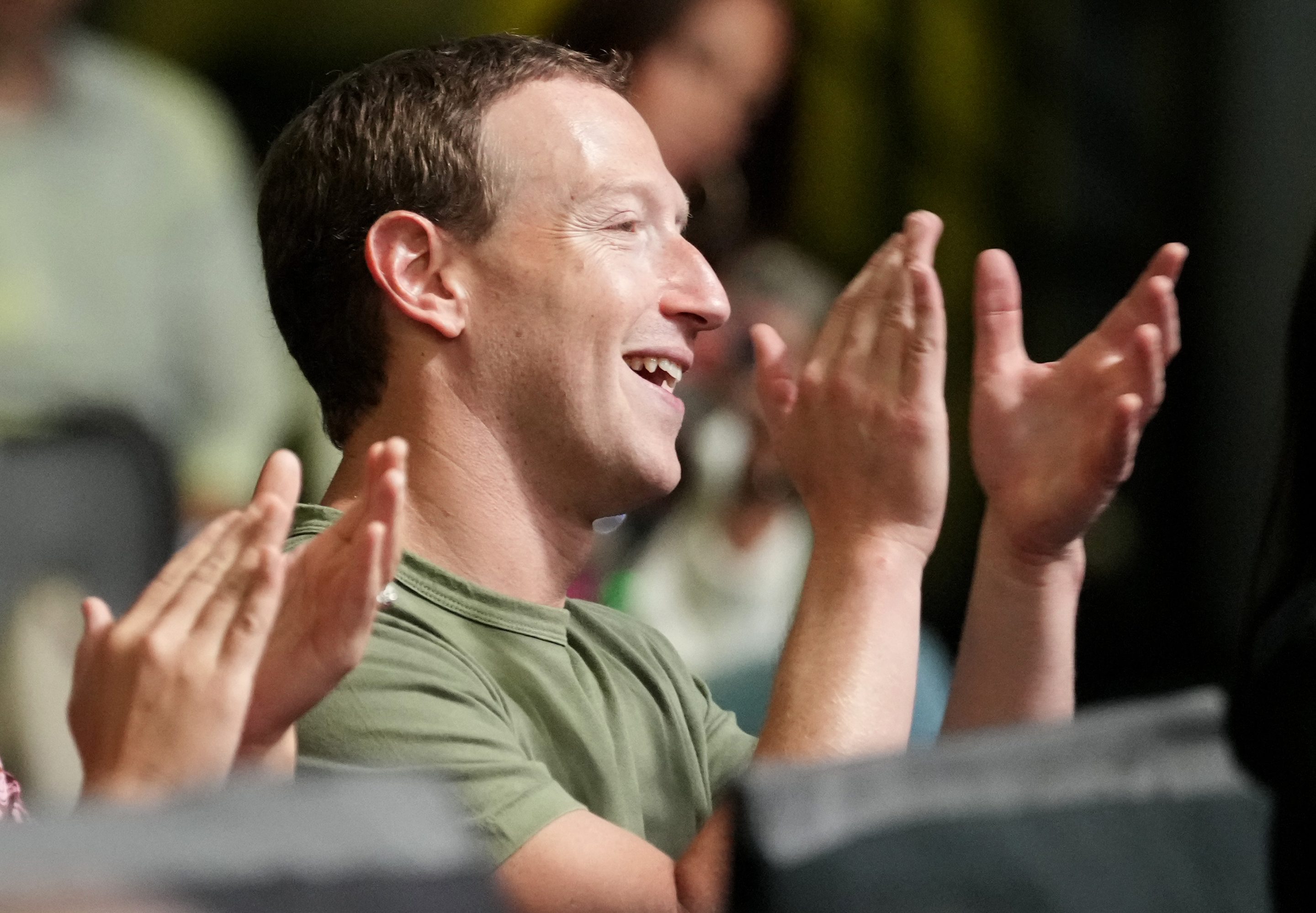 Meta CEO Mark Zuckerberg at a UFC Fight Night event.