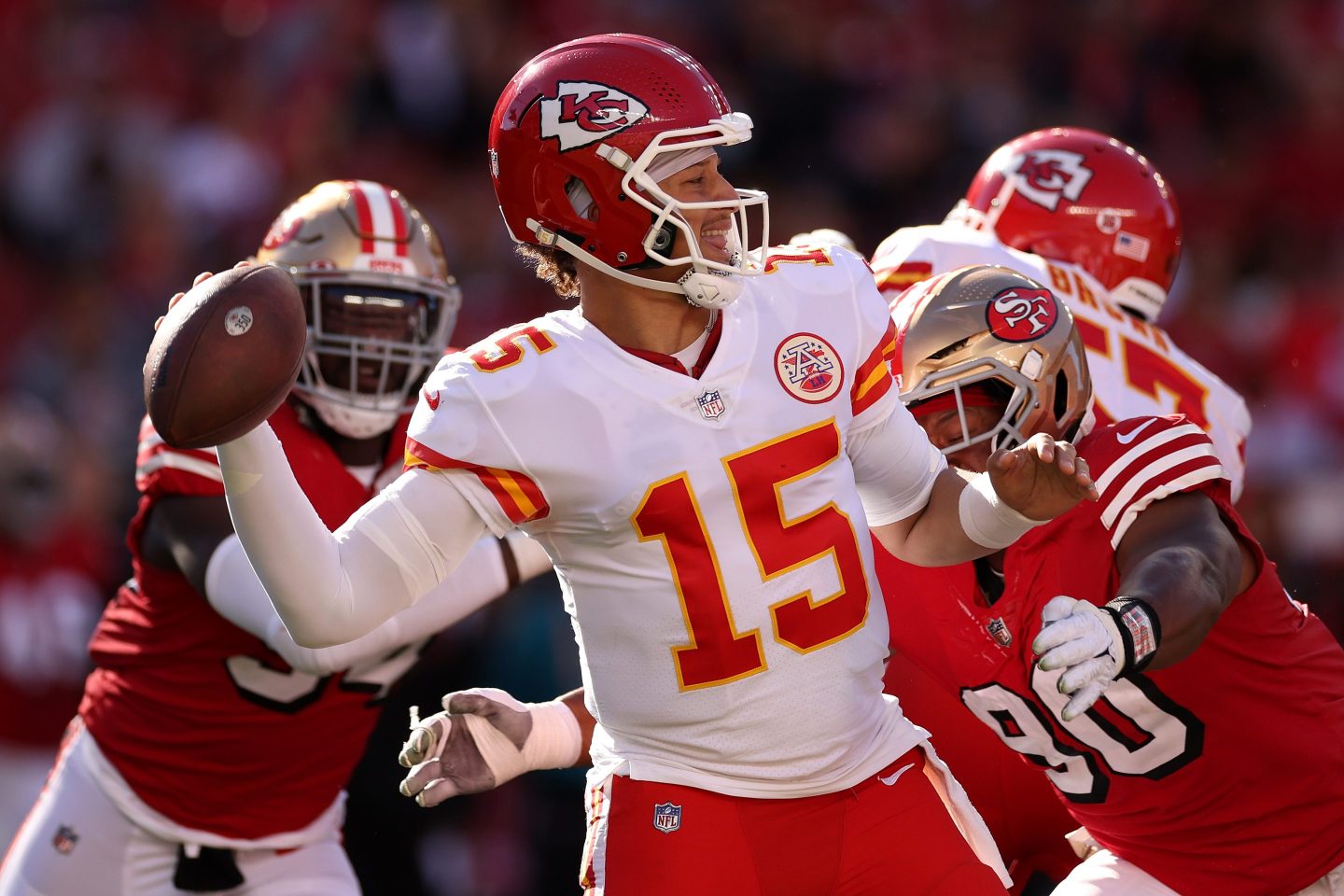 The Kansas City Chiefs and the San Francisco 49ers play for the NFL's top prize.